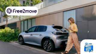 Cashback Free2move: mobilità flessibile e noleggio, con Hubix